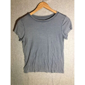 Womens American Eagle Top Soft and Sexy Ribbed Blue Striped Stretchy Loungewear